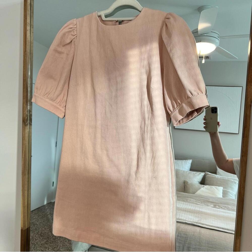 Aqua Pink Denim Dress